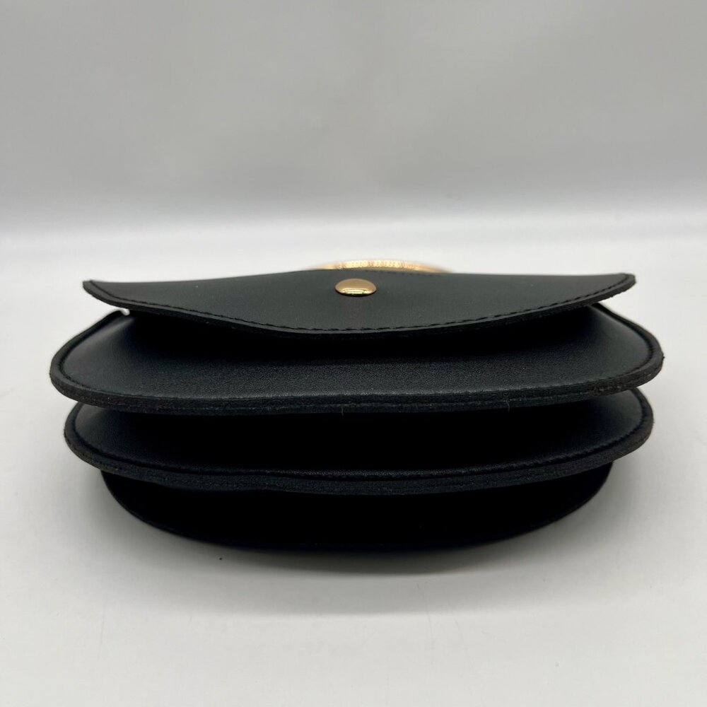 Melie Bianco Black Vegan Leather Felix Ring Crossbody Bag - Picture 5 of 10
